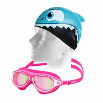 Óculos de Natação de Tubarão Infantil Speedo KidShark + Touca