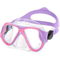 Óculos de natação Freela Kids com capa nasal para 3 a 14 anos, roxos