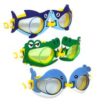 Óculos De Natação Infantil Alça Ajustável Personagem Piscina Mergulho Praia Criança Diversão Verão