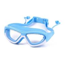 Óculos de natação infantil anti-nevoeiro, tampão de silicone