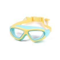 Óculos de natação infantil anti-nevoeiro, tampão de silicone