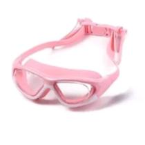 Óculos de natação infantil anti-nevoeiro, tampão de silicone