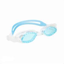 Óculos De Natação Infantil Azul Claro Esporte Criança 6 a 12 anos Silicone e PVC Proteção Atrio - ES367