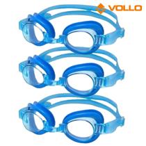 Óculos de natação infantil classic azul vollo sports - 3 unidades