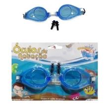 Óculos De Natação Infantil E Protetor De Ouvido Azul
