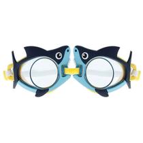 Óculos De Natação Infantil Piscina Jr Menino Tubarão Shark Masculino Criança Aula Menina Azul