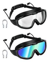 Óculos de Natação PADONISE Kit com 2 Unidades Lentes Polarizadas e Transparentes Óculos de Natação PADONISE Kit com 2 Unidades Lentes Polarizadas e Transparentes