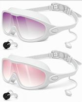 Óculos de natação Rantizon, pacote com 2, Wide View, antiembaçante, UV, para adultos