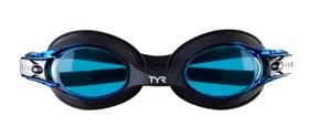Óculos de natação TYR Kids Swimple preto/azul de silicone 3-10 anos