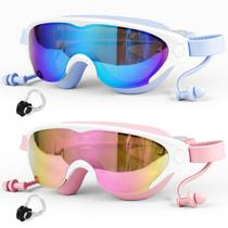 Óculos de natação Zoomsnail Kids Anti-Shattered UV, pacote com 2 unidades, 3 a 15 Óculos de natação Zoomsnail Kids Anti-Shattered UV, pacote com 2 unidades, 3 a 15