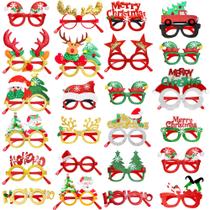 Óculos de Natal KatChon Glitter para crianças, pacote com 24