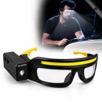 Óculos de Proteção com Lanterna Recarregável Com Sensor de Movimento Para Mecânico Pescador Ciclista Óculos de Proteção com Lanterna Recarregável Com Sensor de Movimento Para Mecânico Pescador Ciclista
