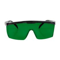 Óculos de Proteção e Segurança EPI com Haste Ajustável RJ Lente Verde