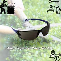 Oculos De Proteção Epi Volk Vision 500 Cinza Fumê Antirrisco
