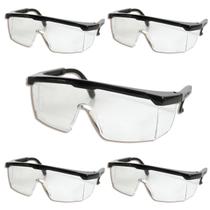 Óculos De Proteção Incolor Lente Policarbonato Kit C/ 5