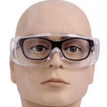 Óculos de Proteção Segurança EPI Sobrepor Óculos de Grau Hospitalar Laboratório Saúde Profissional Anti Respingo Original - Proteloja