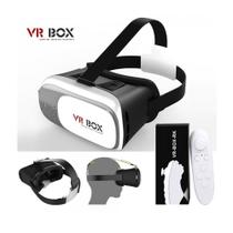 Oculos De Realidade Virtual 3d + Controle Bluetooth - Vr Box Oculos De Realidade Virtual 3d + Controle Bluetooth - Vr Box