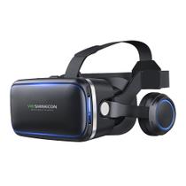 Óculos De Realidade Virtual VR 3d Para Celular Com Fone De Ouvido Imersão Total - Shinecon