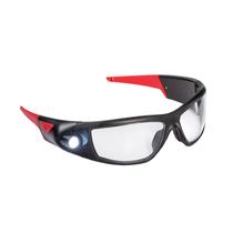 Óculos de segurança Coast SPG400 LED recarregáveis preto/vermelho