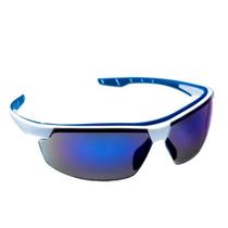 Óculos De Segurança Neon Azul Espelhado Antirisco Antiembaçante E Uv Ca 40906 Steelflex