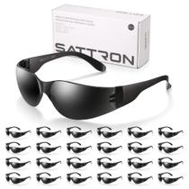 Óculos de segurança SATTRON Tinted Dark Smoke Lenses, pacote com 24 Óculos de segurança SATTRON Tinted Dark Smoke Lenses, pacote com 24
