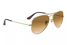 Oculos De Sol 3025 Aviador Dourado Lentes Marrom - Original Miami Sun