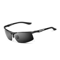 Óculos de sol 6562 de alumínio masculinos, lente polarizada, uv400