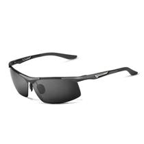 Óculos de sol 6562 de alumínio masculinos, lente polarizada, uv400