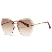 Óculos de Sol AEVOGUE Oversized Sem Aro - Lentes Diamante AE0534 - Para Mulheres
