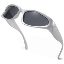 Óculos de sol aisswzber Oval Wrap Around Lightweight Plastic UV400 Óculos de sol aisswzber Oval Wrap Around Lightweight Plastic UV400