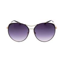 Óculos de Sol Ana Hickmann AH3132 Feminino Redondo em Metal Preto