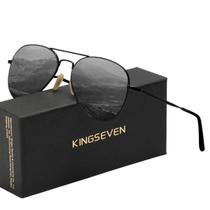 Óculos de sol anti brilho tons uv400 kingseven piloto classico