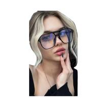 Óculos De Sol Anti Luz Com Grande Armação Multicolorida, 3 Peças, Estilo Quadrado Com Rebites Para