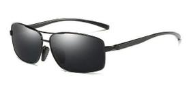 Óculos De Sol Aoron Retangular Polarizado Proteção Uv400