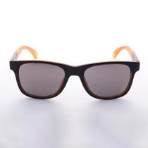 Óculos de Sol Atitude AT8011 Unissex Quadrado em Acetato Preto-laranja