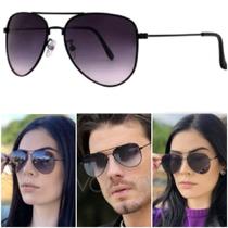 Óculos De Sol Aviador 3025 3026 Clássico Unissex Preto Fume Degrade UV400 Óculos De Sol Aviador 3025 3026 Clássico Unissex Preto Fume Degrade UV400