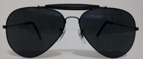 Óculos de Sol Aviador Caçador Top Preto Lentes G15len UV400 - VISAOTICA