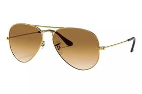 Óculos de Sol Aviador Dourado/Marrom Unissex Proteção UV400