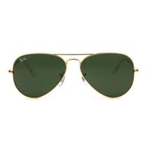 Óculos De Sol Aviador Large RB3026 Dourado Lentes Verdes Tamanho 62mm DOURADO 62