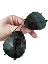 Óculos De Sol Aviador Preto Clássico Lentes Cristal Unissex Proteção UV400 Barato Óculos De Sol Aviador Preto Clássico Lentes Cristal Unissex Proteção UV400 Barato