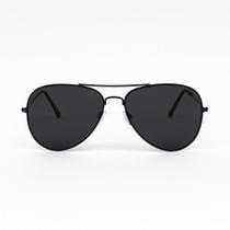 Óculos De Sol Aviador Preto Clássico Unissex Proteção Solar Uv400 Verão