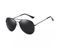 Óculos de Sol Aviador Preto Masculino Retrô Clássico - Premium Polarizado
