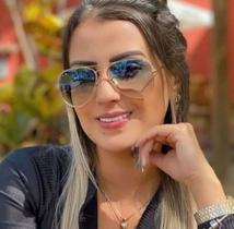 Óculos de Sol Aviador Unissex Dourado Lente Azul Degradê CR-39 UV400