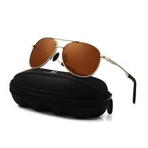 Óculos de Sol Aviator MXNX MX208 Polarizados UV400 - Dourado/Marrom