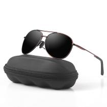 Óculos de Sol Aviator MXNX MX208 - Polarizados UV400 - Unissex - Marrons Óculos de Sol Aviator MXNX MX208 - Polarizados UV400 - Unissex - Marrons