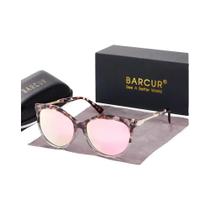 Óculos de Sol BARCUR - Formato Gatinho Redondo com Lentes Polarizadas Óculos de Sol BARCUR - Formato Gatinho Redondo com Lentes Polarizadas