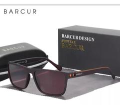 Óculos De Sol Barcur Uv400 Polarizado Original Marrom Bc2139