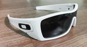 Oculos de Sol Batwolf Whait Black Branco Brilho lente total ful black Polarizada com Caixa kit completo