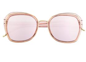 Óculos de sol Bertha Jade Gold Tone Square para mulheres