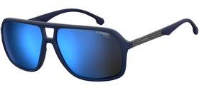 Óculos de sol Carrera 8035-S PJPXT Matt Blue com lente de espelho azul Óculos de sol Carrera 8035-S PJPXT Matt Blue com lente de espelho azul